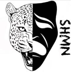 Northwest Drama Logo- a half jaguar/half tragedy masl